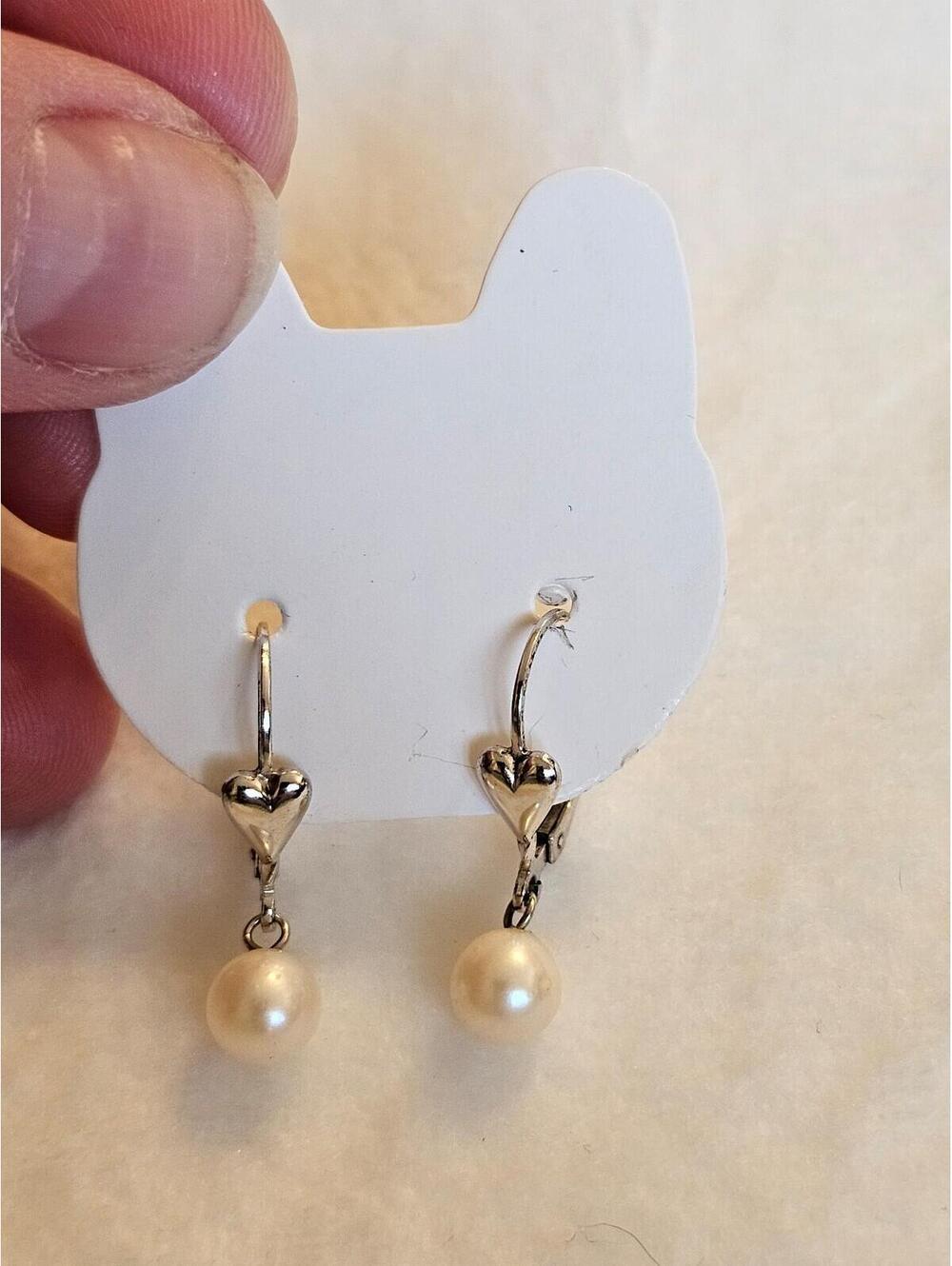 Sterling Silver 925 Pearl Earrings